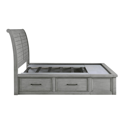 1559DG-1* (4) Queen Platform Bed with Footboard Storage - 1559DG-1*