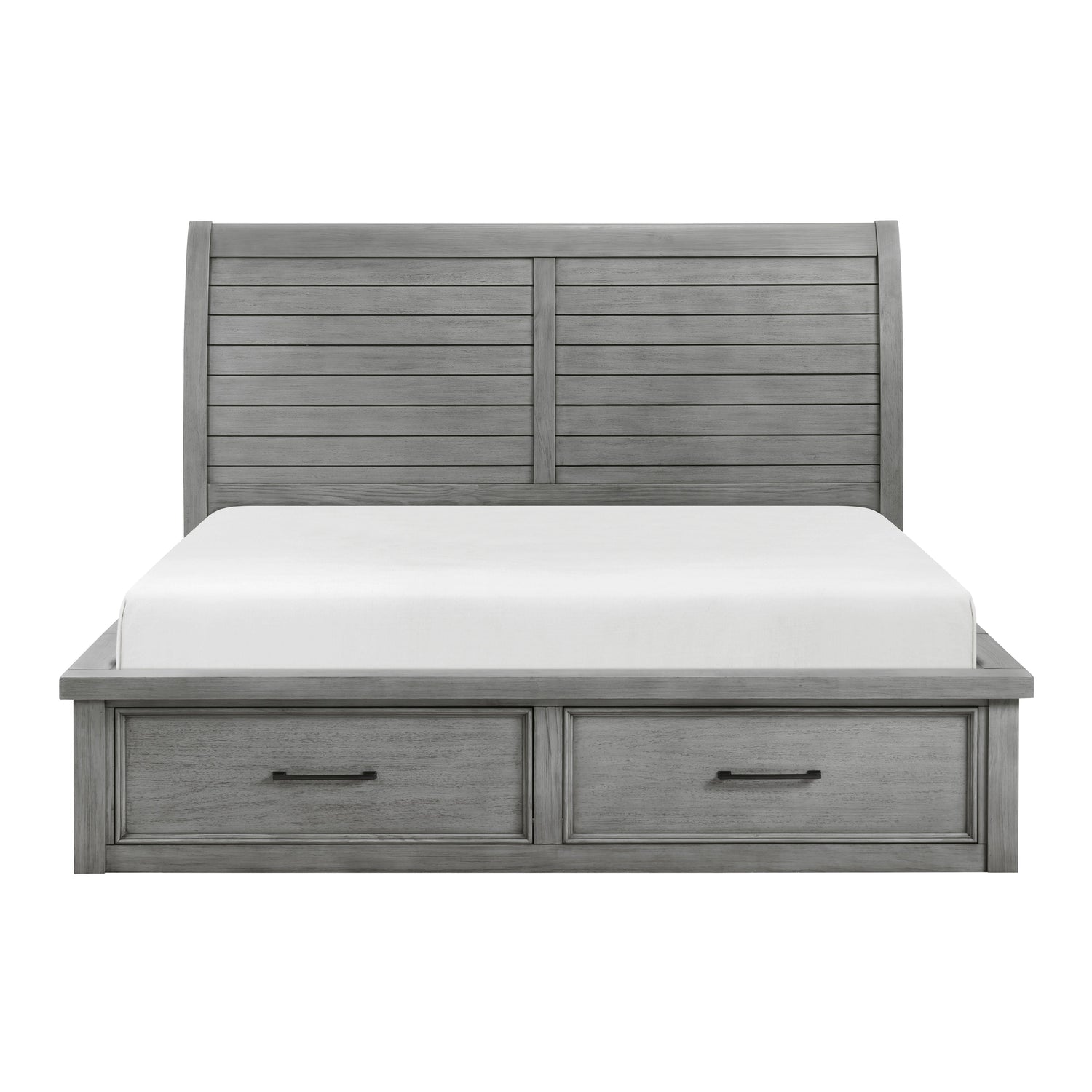 Logandale Antique Gray Sleigh Storage Platform Bedroom Set from Homelegance - Luna Furniture