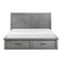 Logandale Antique Gray King Sleigh Storage Platform Bed from Homelegance - Luna Furniture