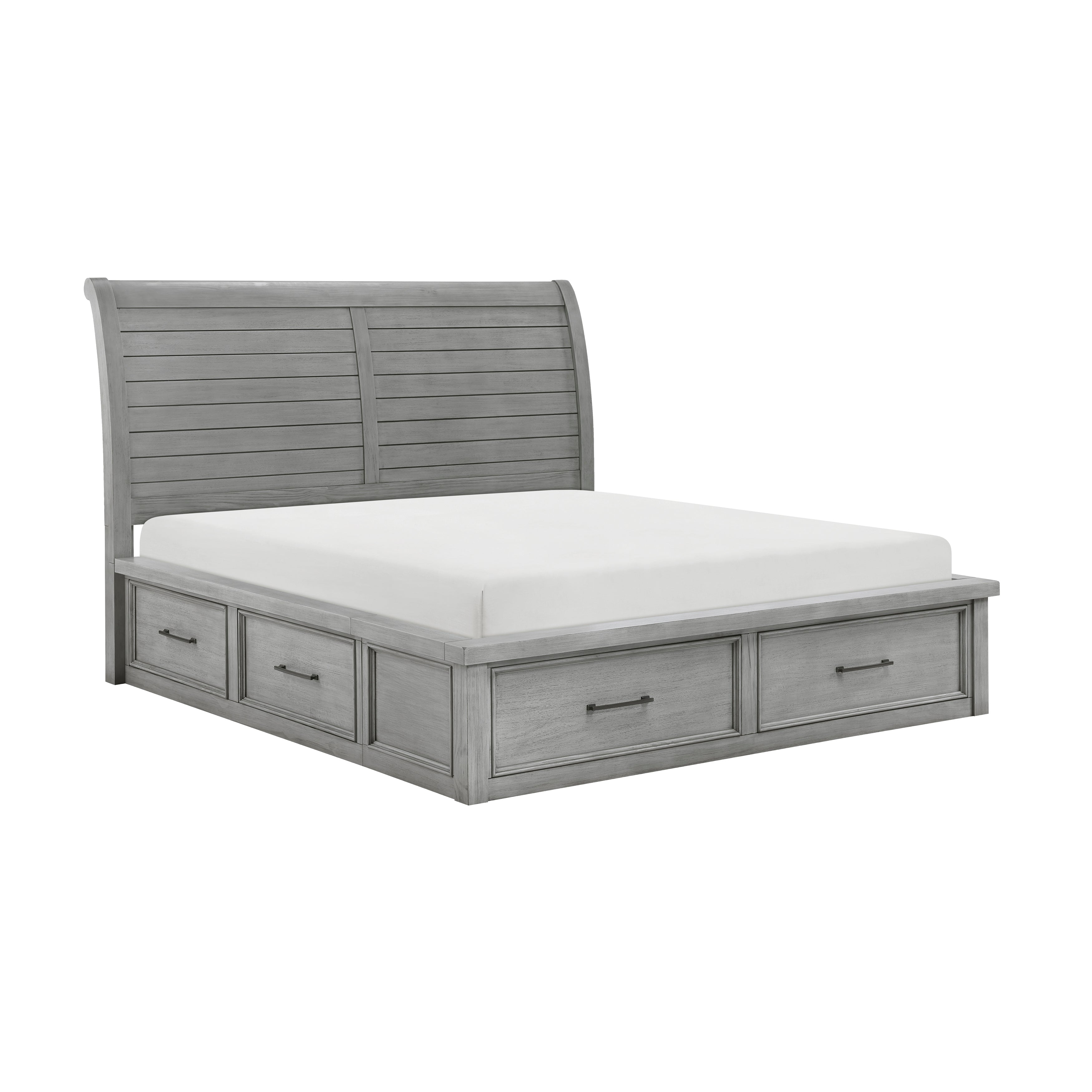 1559DGK-1EK* (4) Eastern King Platform Bed with Footboard Storage - 1559DGK-1EK*