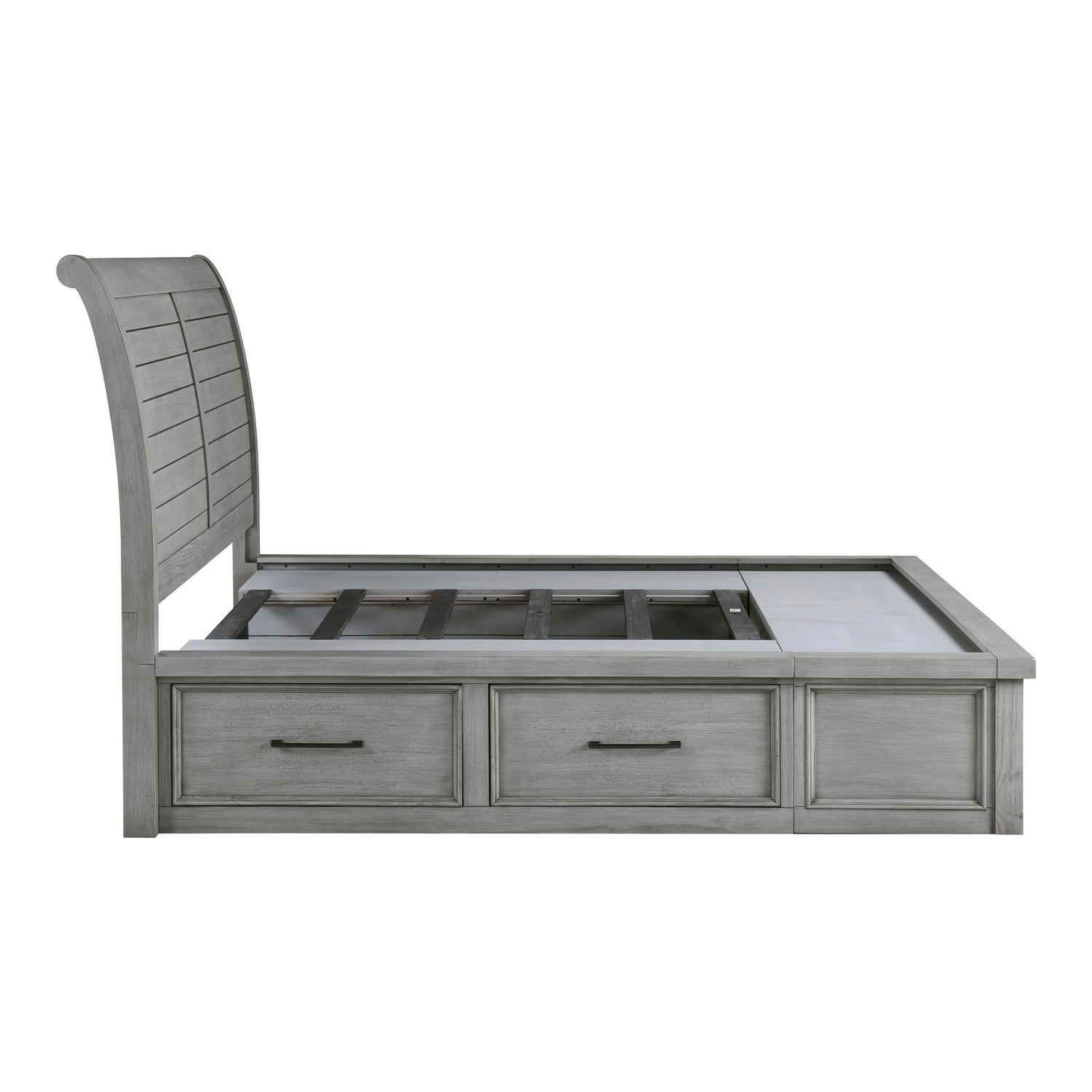 1559DGK-1EK* (4) Eastern King Platform Bed with Footboard Storage - 1559DGK-1EK*