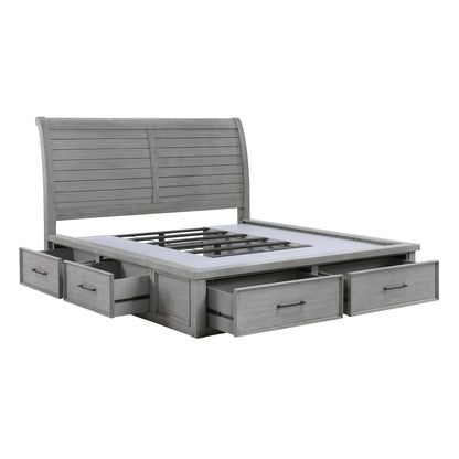 Logandale Antique Gray Sleigh Storage Platform Bedroom Set from Homelegance - Luna Furniture