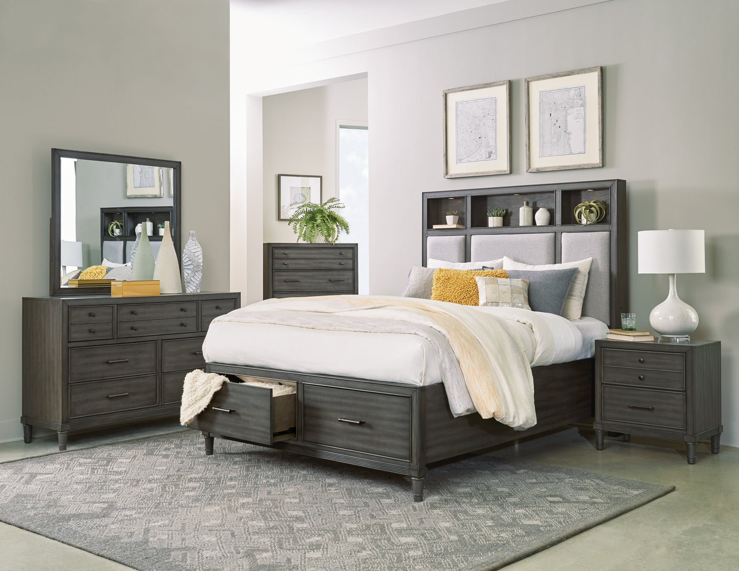 Wittenberry Gray Storage Platform Bedroom Set from Homelegance - Luna Furniture