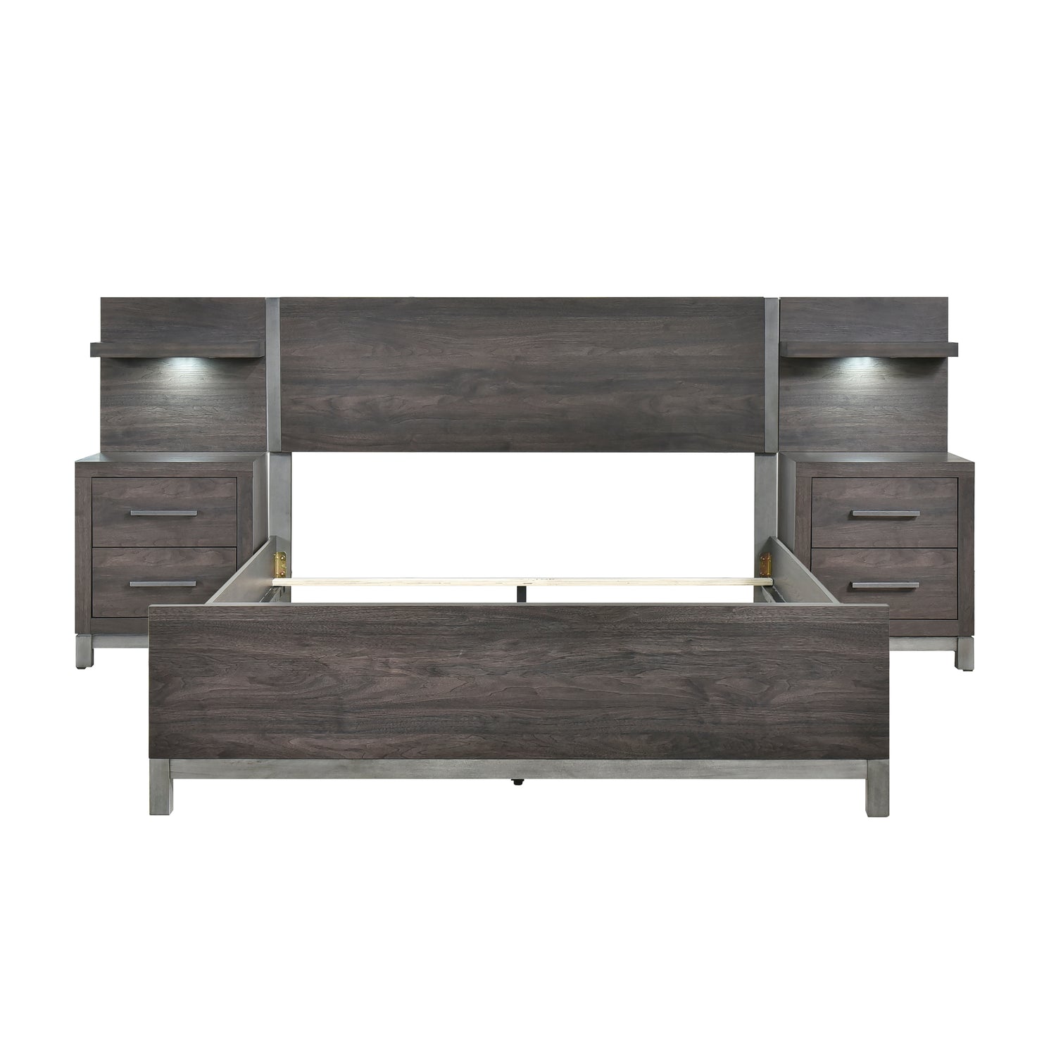 1577DGK-1EK*WB 5pc Set Eastern King Wall Bed (EK+2NS+2NS-P) - 1577DGK-1EK*WB