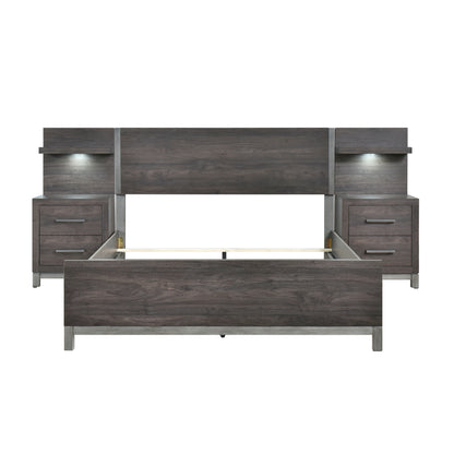 1577DGK-1EK*WB 5pc Set Eastern King Wall Bed (EK+2NS+2NS-P) - 1577DGK-1EK*WB