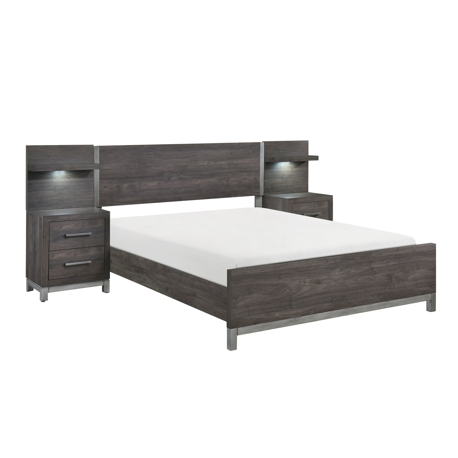 1577DGK-1EK*WB 5pc Set Eastern King Wall Bed (EK+2NS+2NS-P) - 1577DGK-1EK*WB