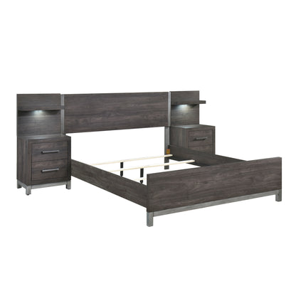 1577DGK-1EK*WB 5pc Set Eastern King Wall Bed (EK+2NS+2NS-P) - 1577DGK-1EK*WB