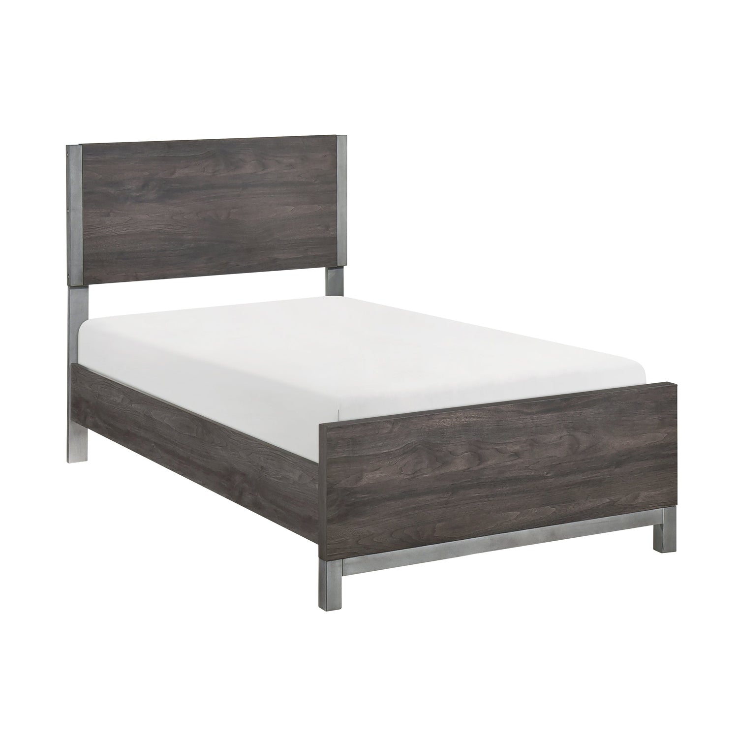 Zephyr Brownish Gray Twin Panel Bed from Homelegance - Luna Furniture