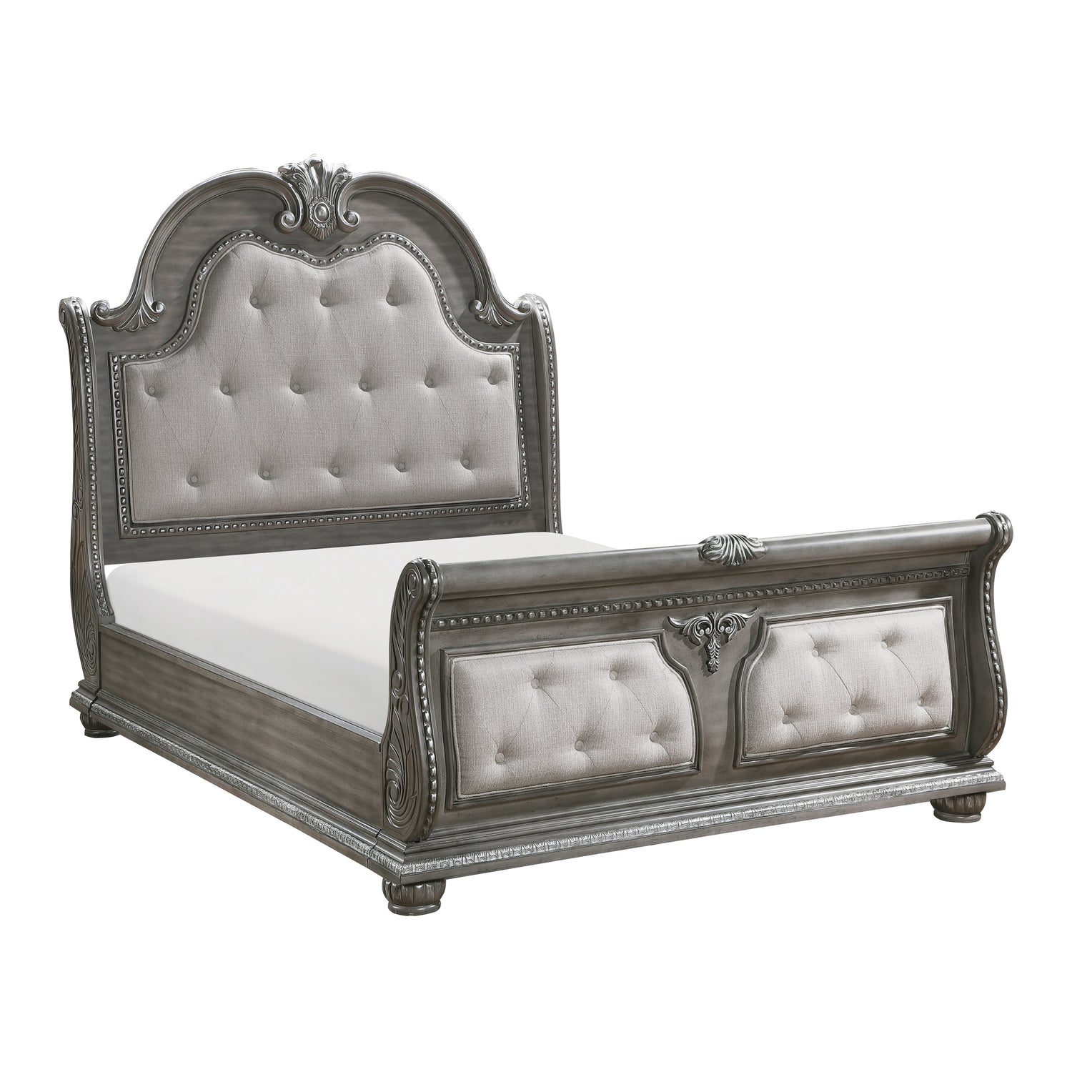 Bennington Gray King Sleigh Bed from Homelegance - Luna Furniture