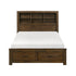 Sullivan Brown King Bookcase Storage Platform Bed from Homelegance - Luna Furniture