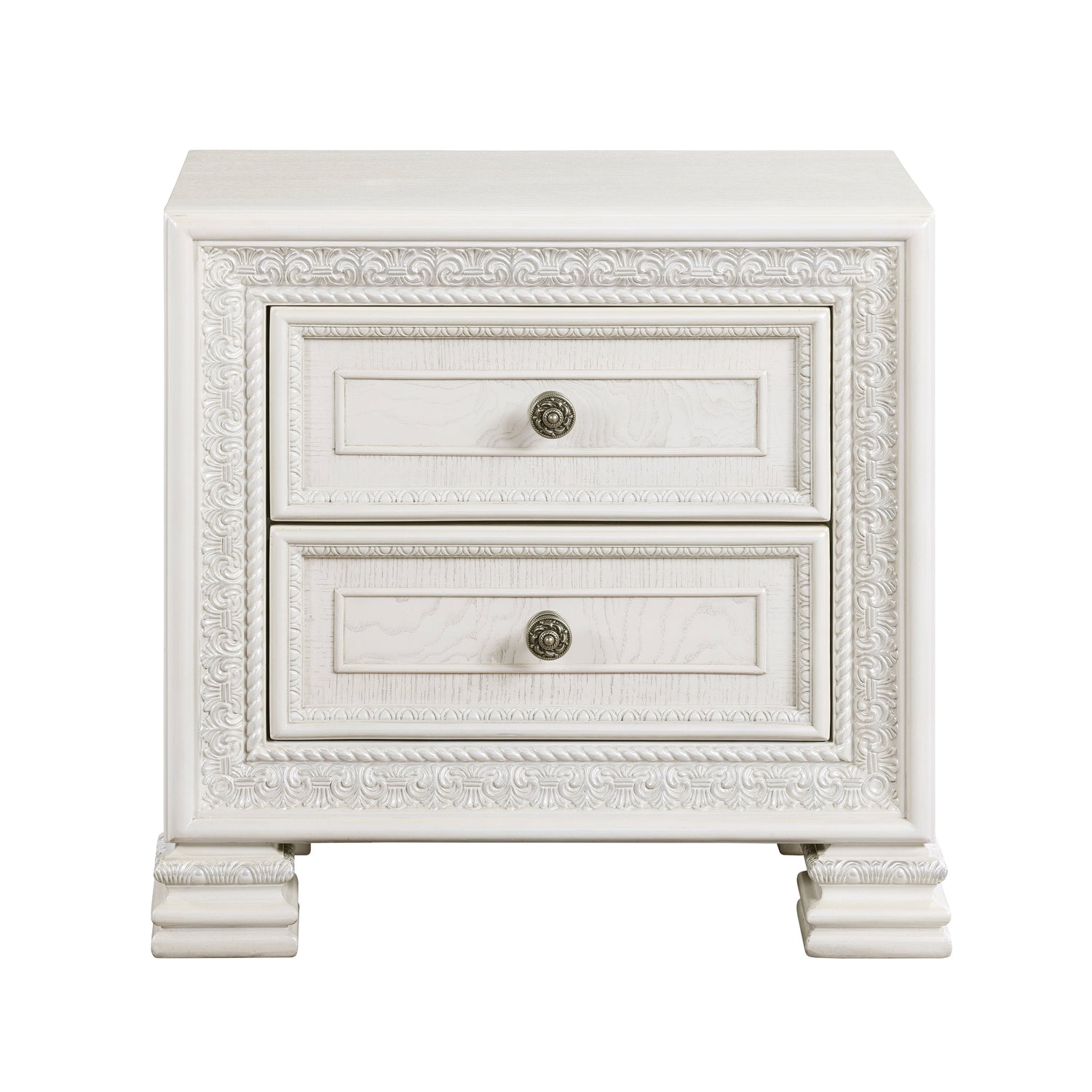 Theodora Pearl White Panel Bedroom Set from Homelegance - Luna Furniture