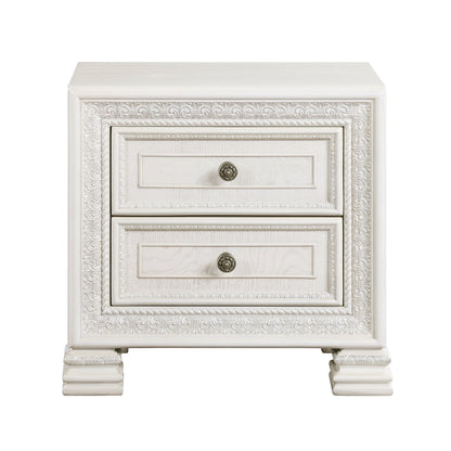 Theodora Pearl White Panel Bedroom Set from Homelegance - Luna Furniture