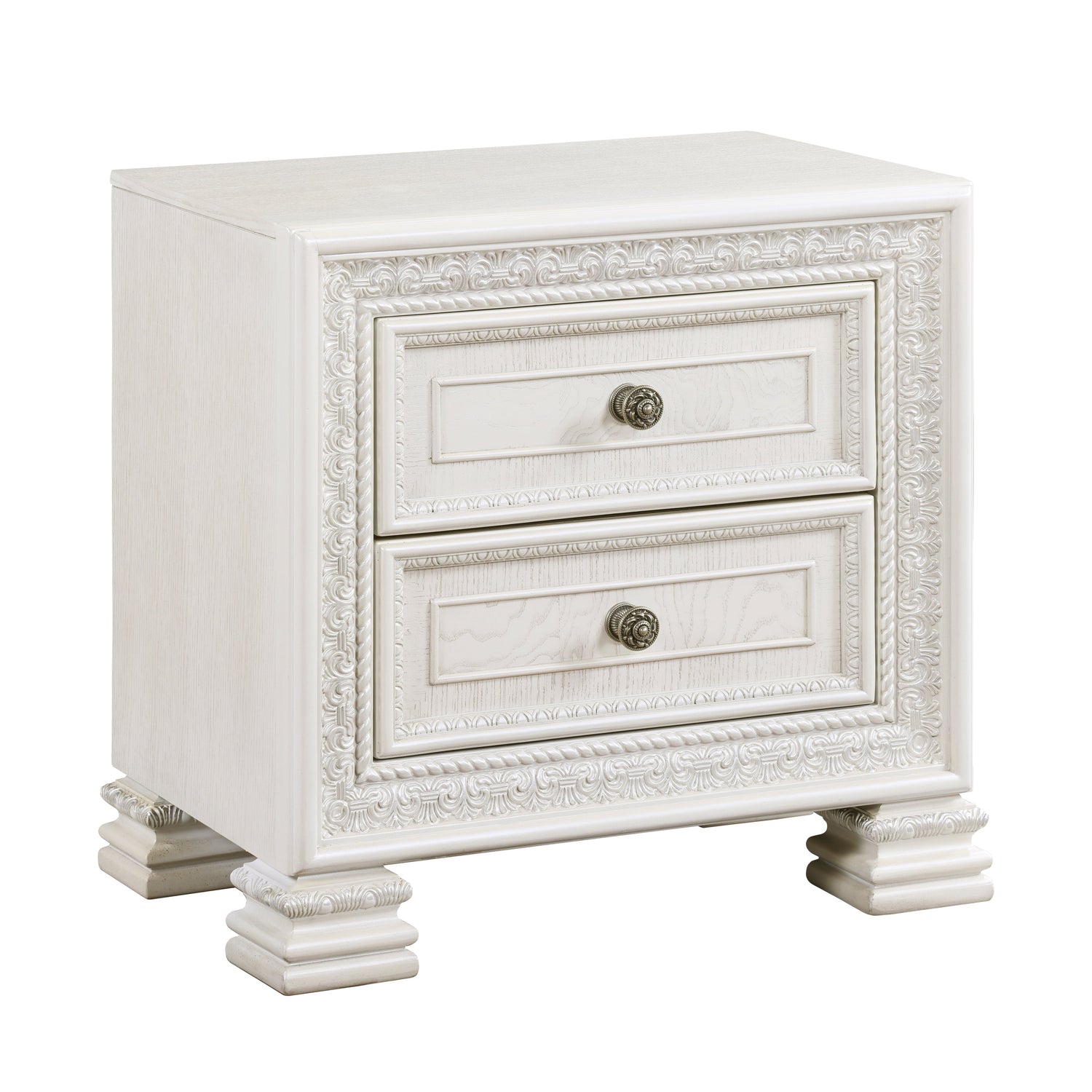 Theodora Pearl White Panel Bedroom Set from Homelegance - Luna Furniture