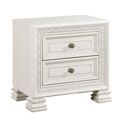 Theodora Pearl White Panel Bedroom Set from Homelegance - Luna Furniture