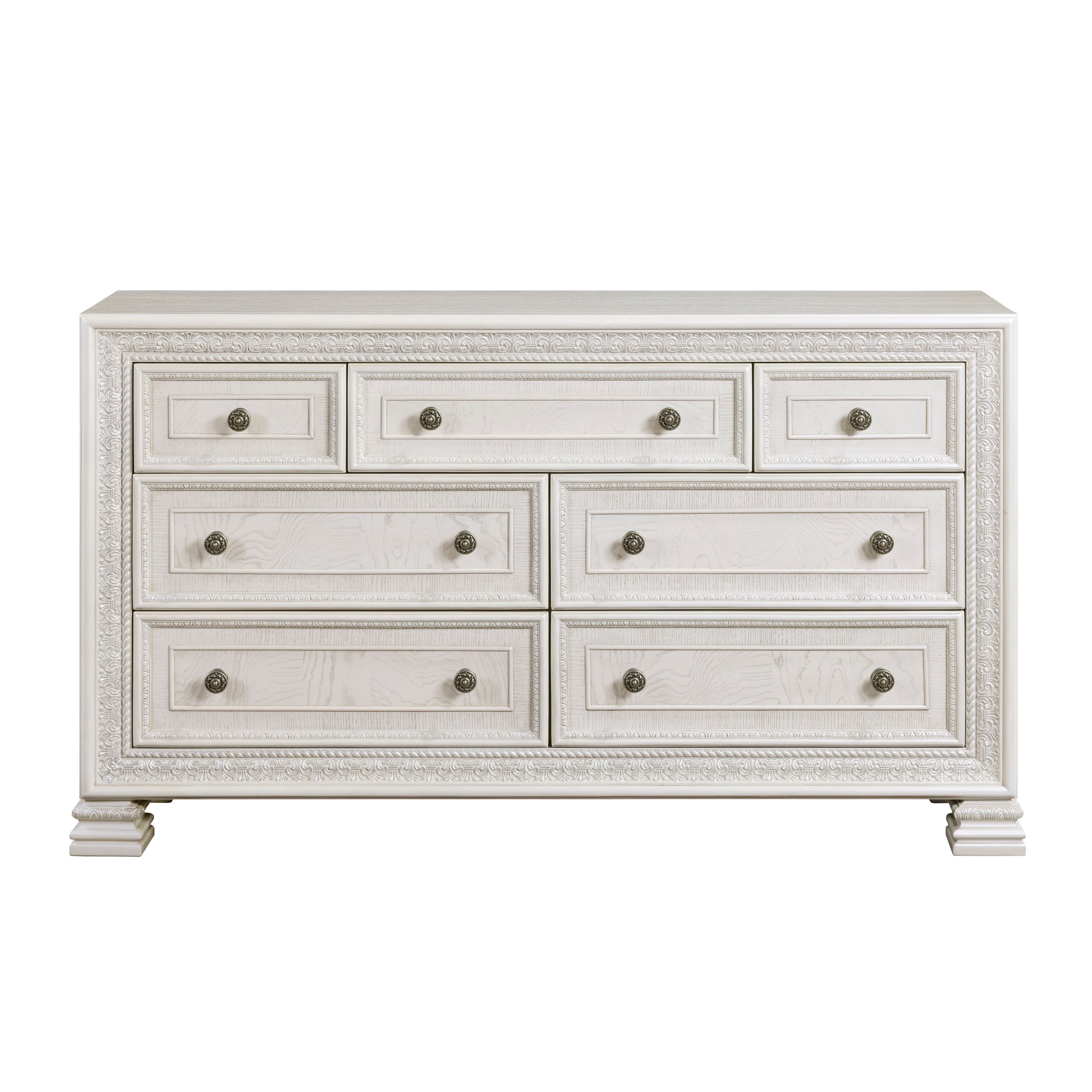 Theodora Pearl White Panel Bedroom Set from Homelegance - Luna Furniture