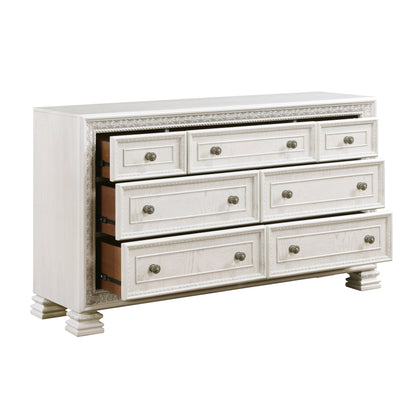 Theodora Pearl White Panel Bedroom Set from Homelegance - Luna Furniture