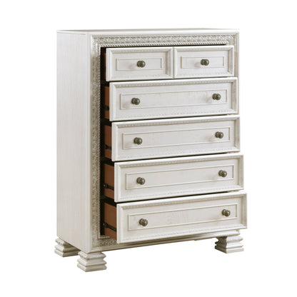 Theodora Pearl White Panel Bedroom Set from Homelegance - Luna Furniture