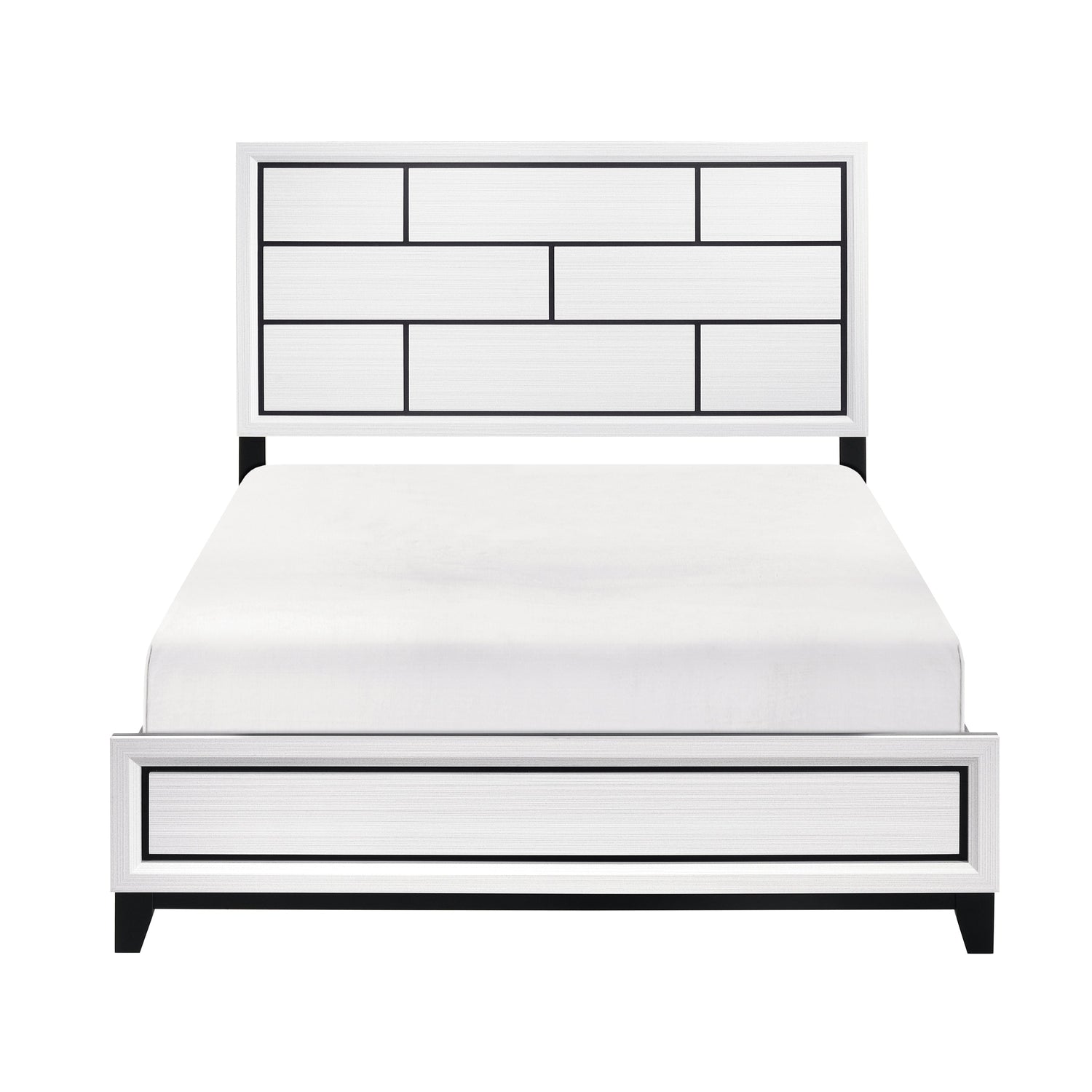 Davi White Queen Panel Bed from Homelegance - Luna Furniture