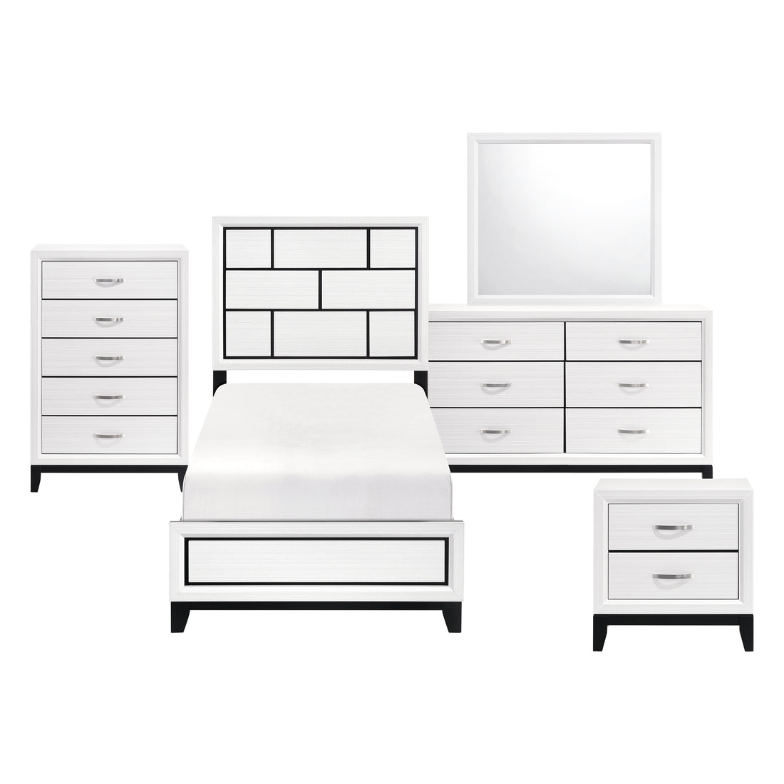 1645WHT-1*9 5pc Set (TB+NS+DR+MR+CH) - 1645WHT-1*9