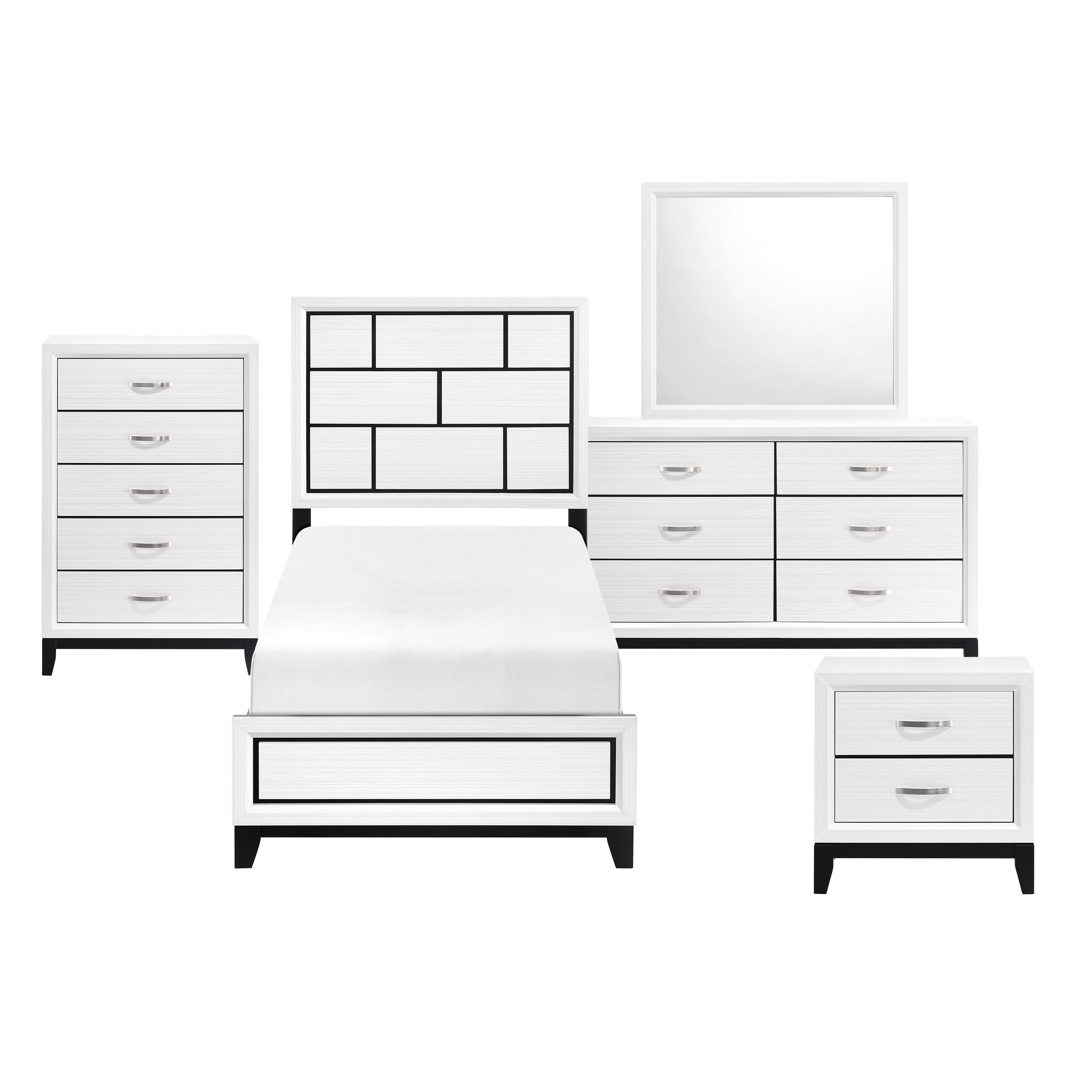 1645WHT-1*9 5pc Set (TB+NS+DR+MR+CH) - 1645WHT-1*9