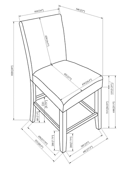 Parkside Dove Counter Height Dining Set from Crown Mark - Luna Furniture