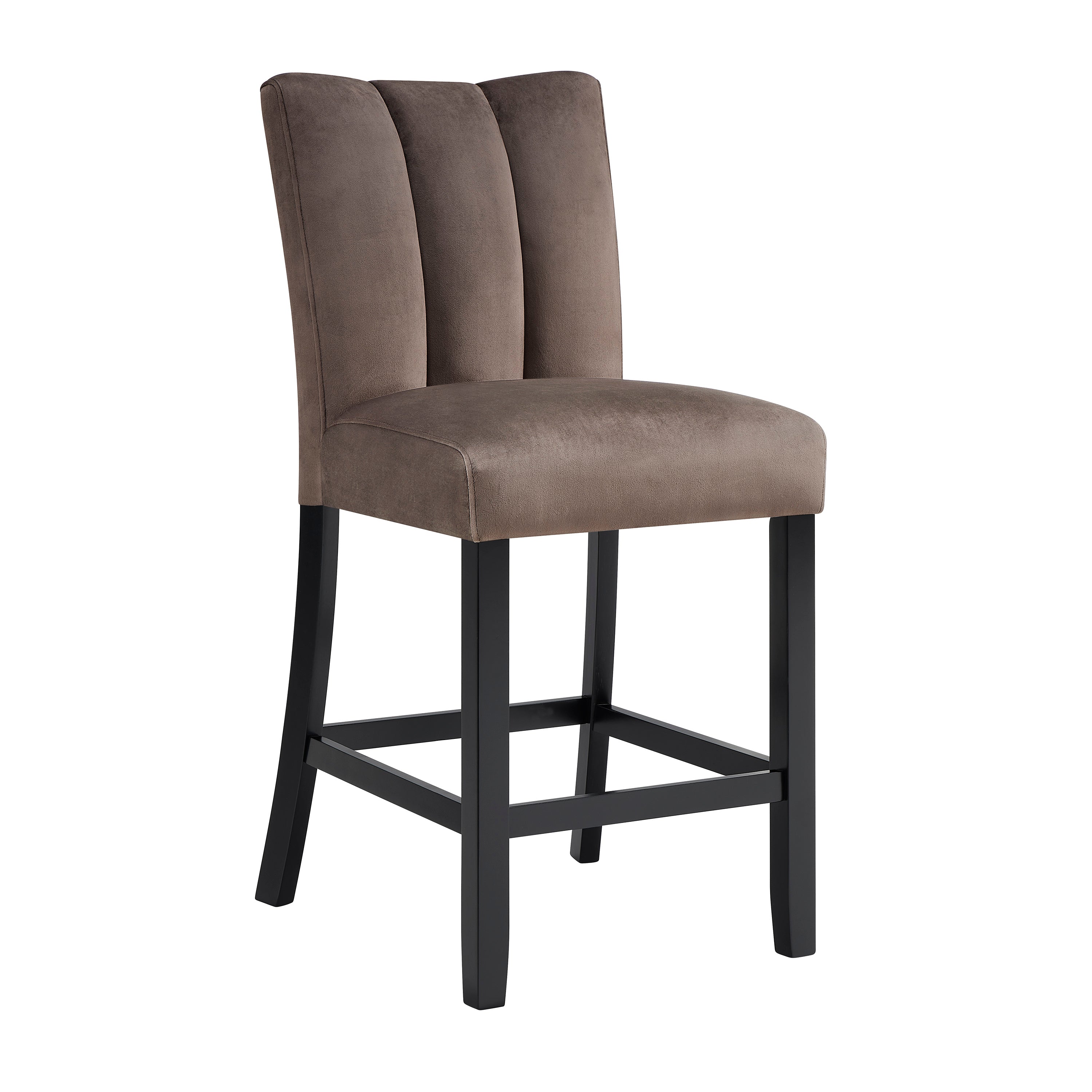 Vega Black/Brown Counter Height Chair, Set of 2 from Crown Mark - Luna Furniture