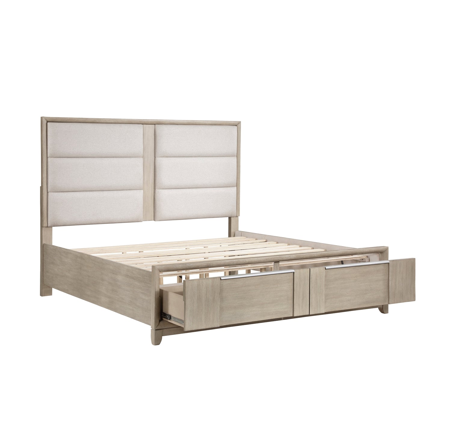 McKewen Light Gray Queen Storage Platform Bed from Homelegance - Luna Furniture