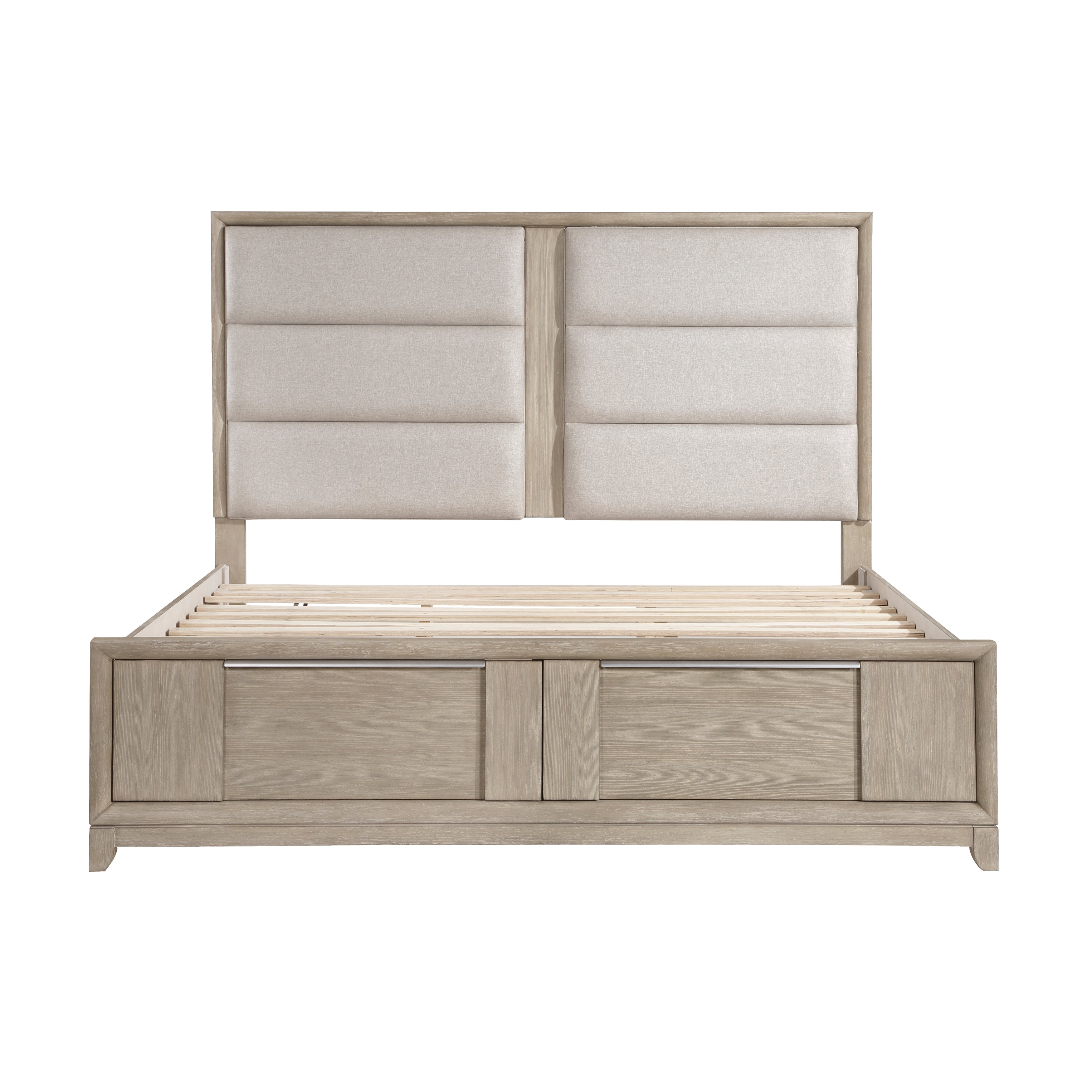 McKewen Light Gray King Storage Platform Bed from Homelegance - Luna Furniture