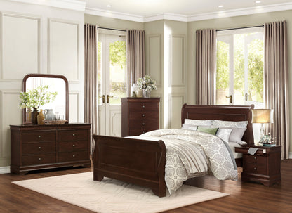 Abbeville Cherry Sleigh Bedroom Set from Homelegance - Luna Furniture