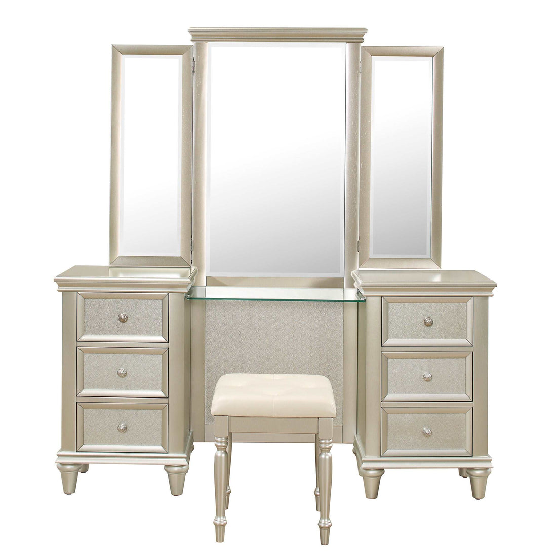 1928-15* (3)Vanity Dresser with Mirror - 1928-15* - Bien Home Furniture &amp; Electronics
