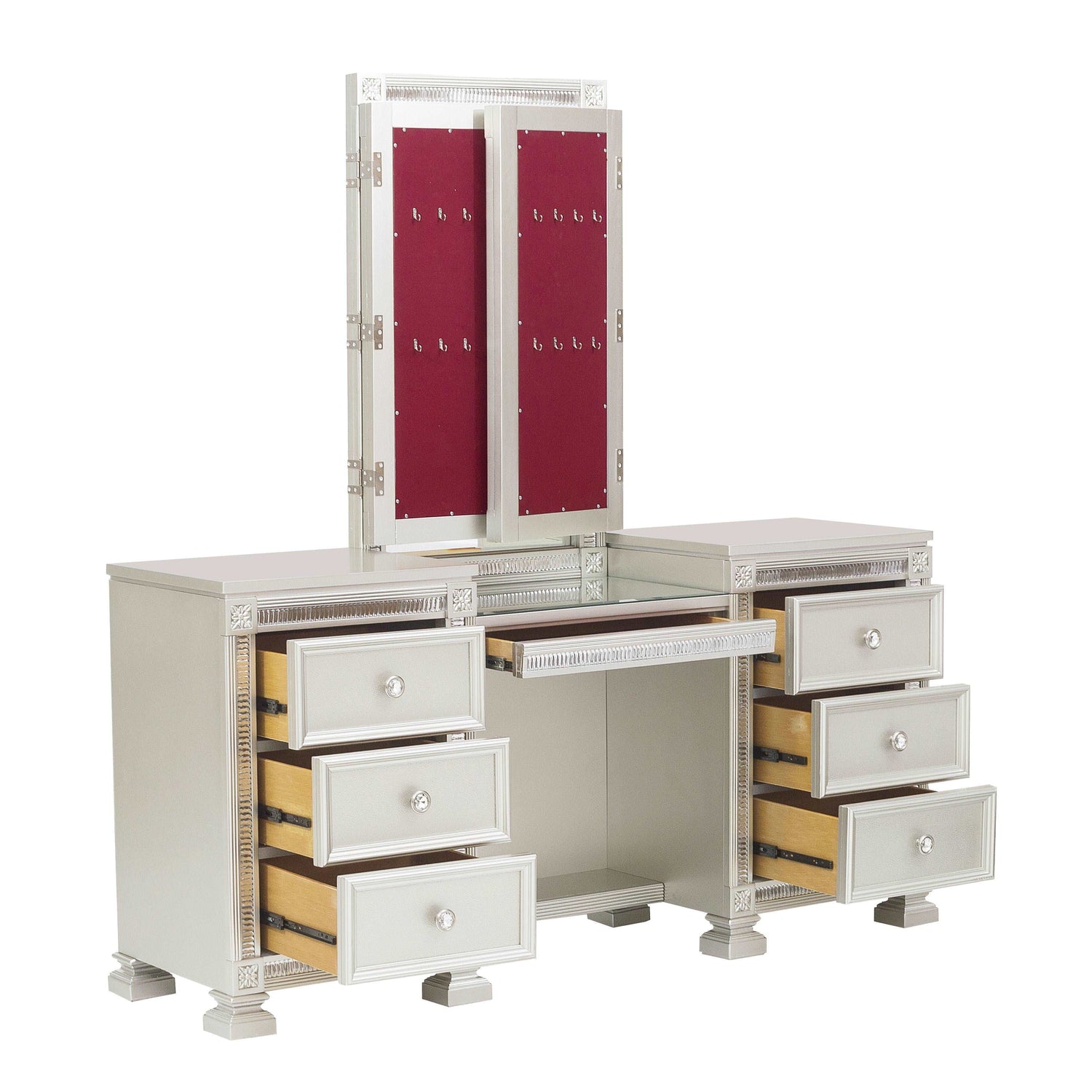 1958-15* (4)Vanity Dresser with Mirror - 1958-15* - Bien Home Furniture &amp; Electronics