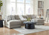 Aslan Court Pebble 4-Piece Double Chaise Sectional from Ashley - Luna Furniture