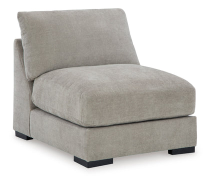 Aslan Court 6-Piece Sectional with Ottoman in Pebble from Ashley - Luna Furniture