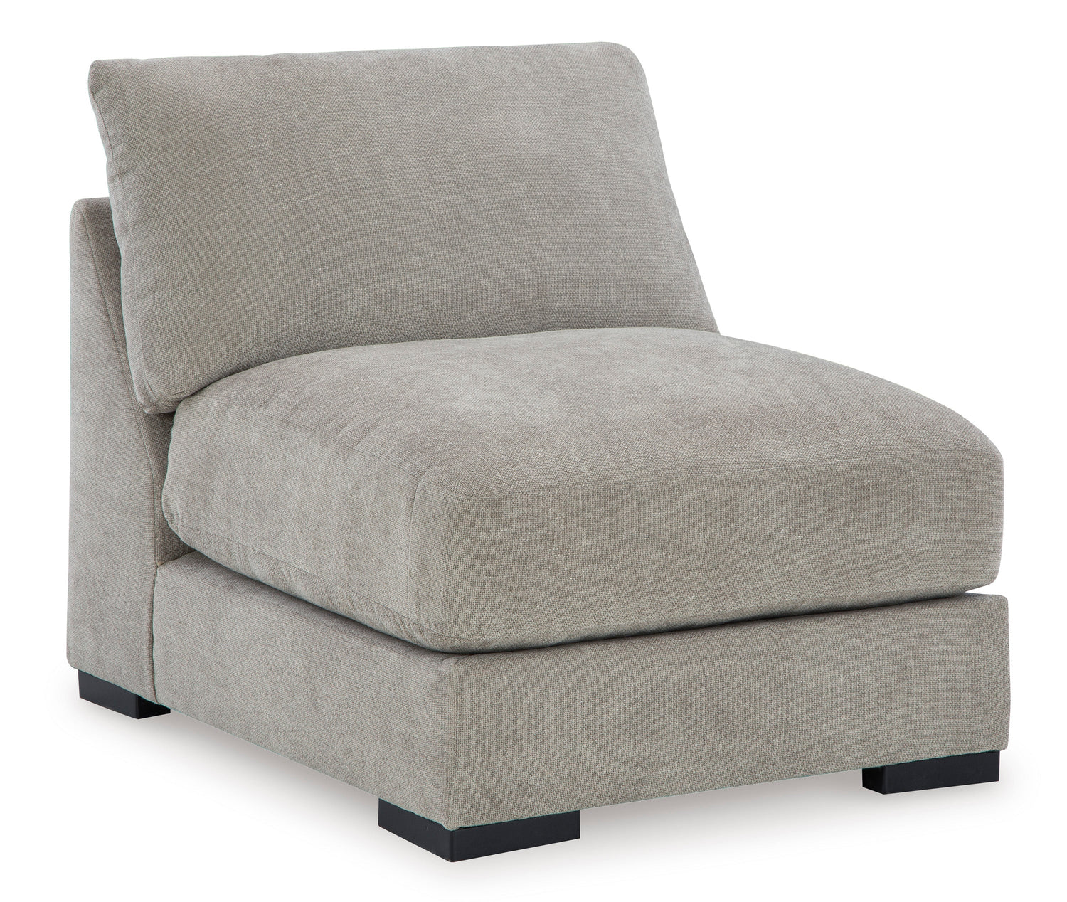 Aslan Court 4-Piece Sectional with Ottoman in Pebble from Ashley - Luna Furniture