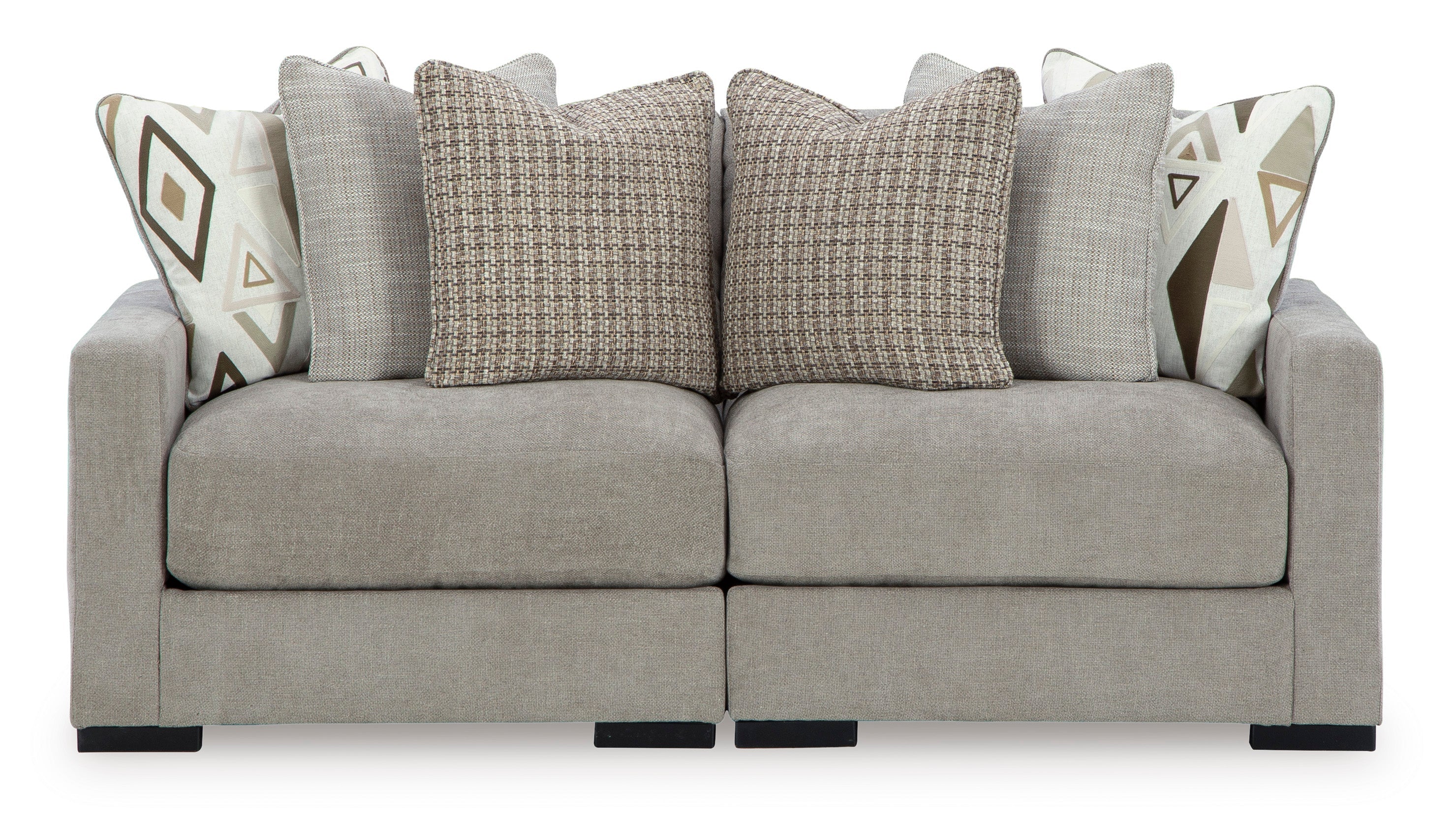 Aslan Court Pebble 2-Piece Loveseat Sectional from Ashley - Luna Furniture