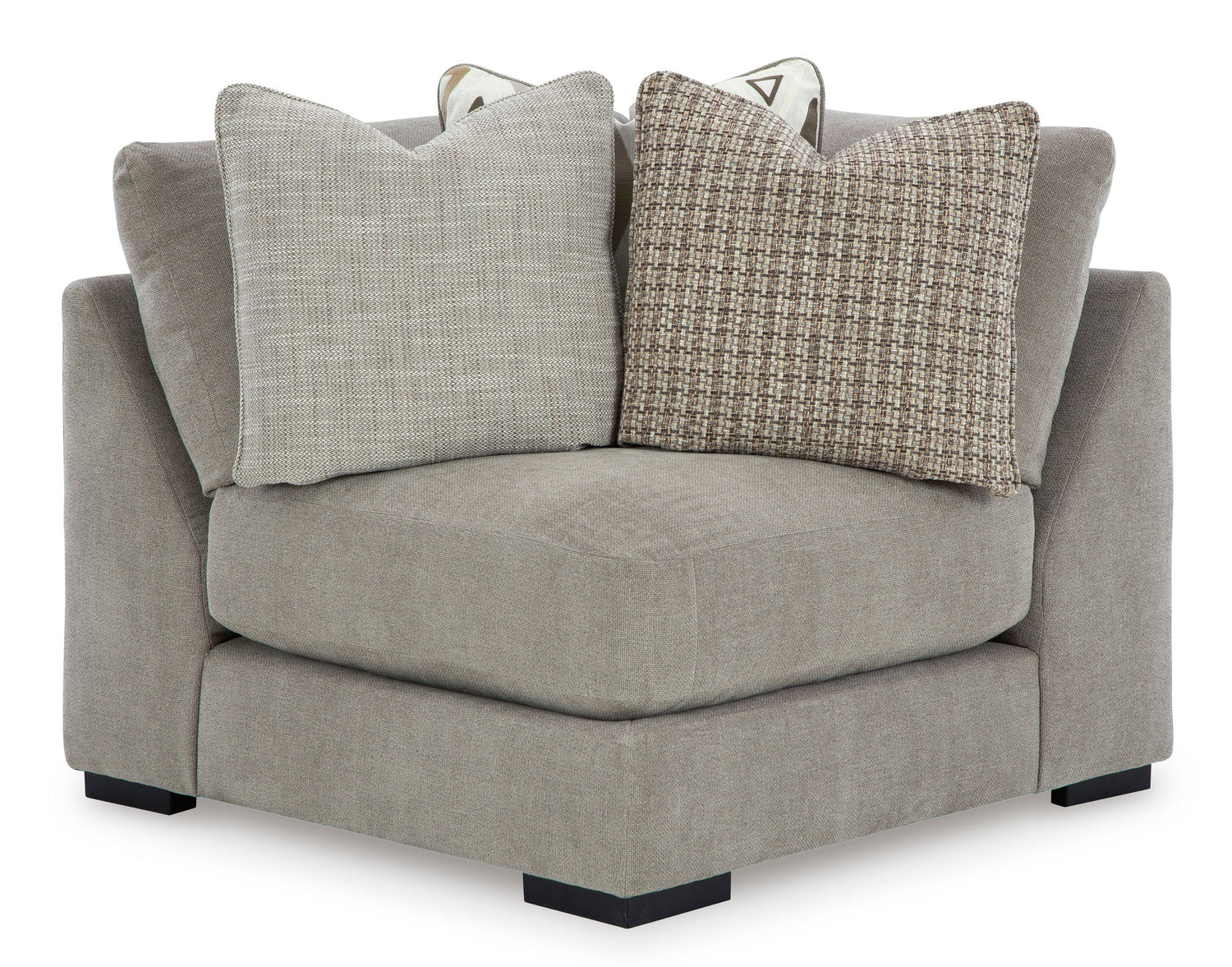 Aslan Court 6-Piece Sectional with Ottoman in Pebble from Ashley - Luna Furniture