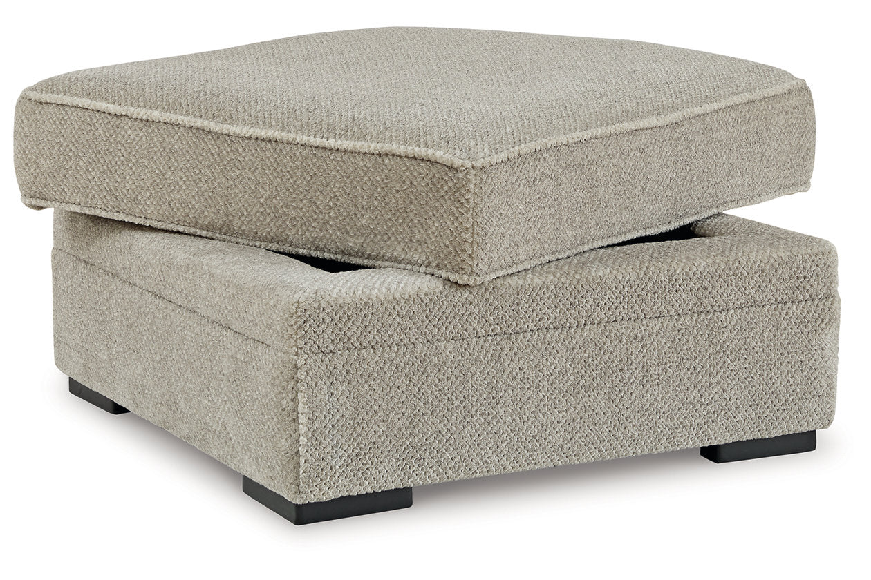 Calnita Sisal Oversized Swivel Chair and Ottoman -  Ashley - Luna Furniture