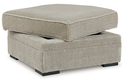 Calnita Sisal Oversized Swivel Chair and Ottoman -  Ashley - Luna Furniture