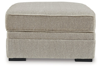 Calnita Sisal Oversized Swivel Chair and Ottoman -  Ashley - Luna Furniture