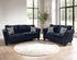 210 BLACK - 2PC Sofa and Loveseat Set - 210 Black