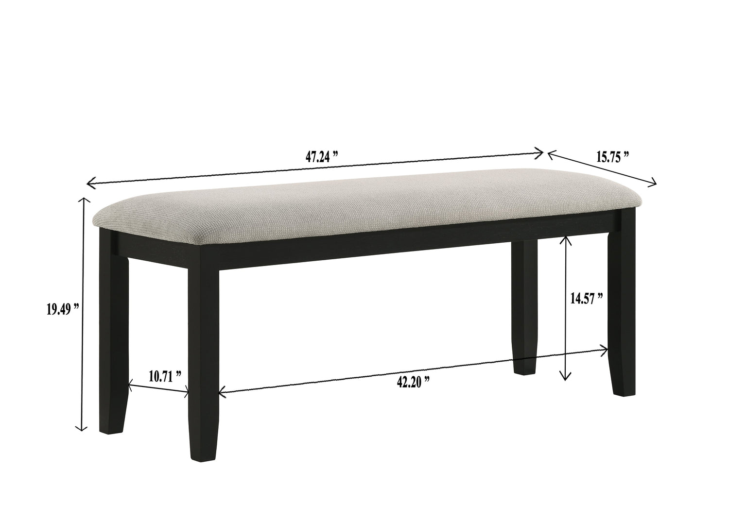 Folio Black/Neutral Dining Set from Crown Mark - Luna Furniture