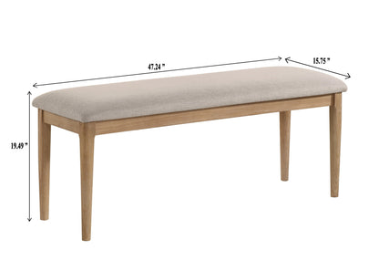 Arden Warm Wood/Beige Dining Set from Crown Mark - Luna Furniture