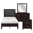 Edina Espresso Upholstered Youth Bedroom Set
