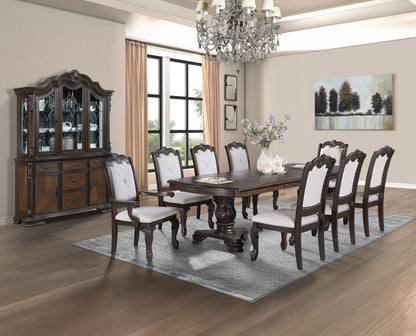 Kiera Coffee Brown Formal Extendable Dining Table from Crown Mark - Luna Furniture