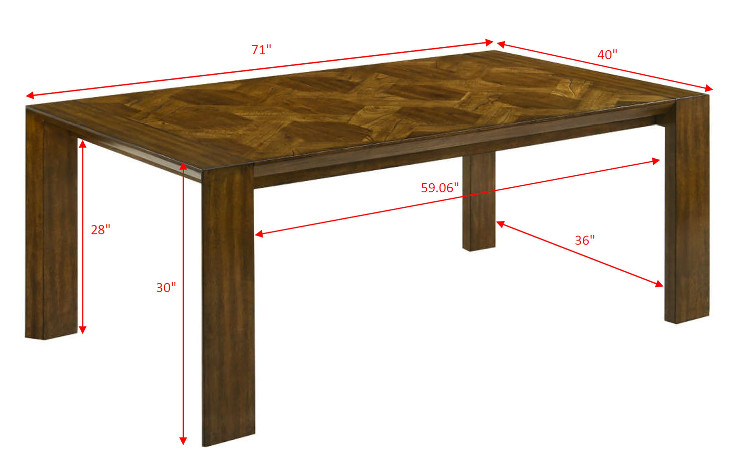 Hollister Brown Dining Table from Crown Mark - Luna Furniture