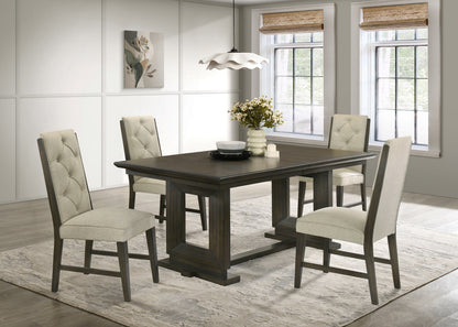 Herbert Espresso/Beige Extendable Dining Set from Crown Mark - Luna Furniture