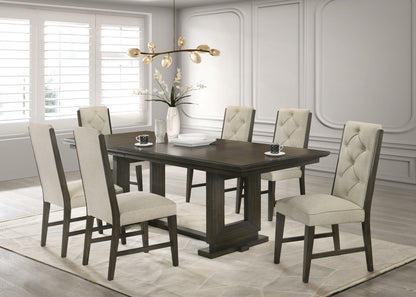 Herbert Espresso/Beige Extendable Dining Set from Crown Mark - Luna Furniture