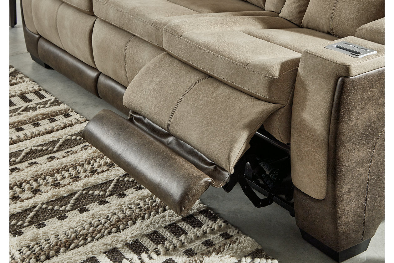 Next-Gen DuraPella Sand Power Reclining Sofa and Loveseat -  Ashley - Luna Furniture