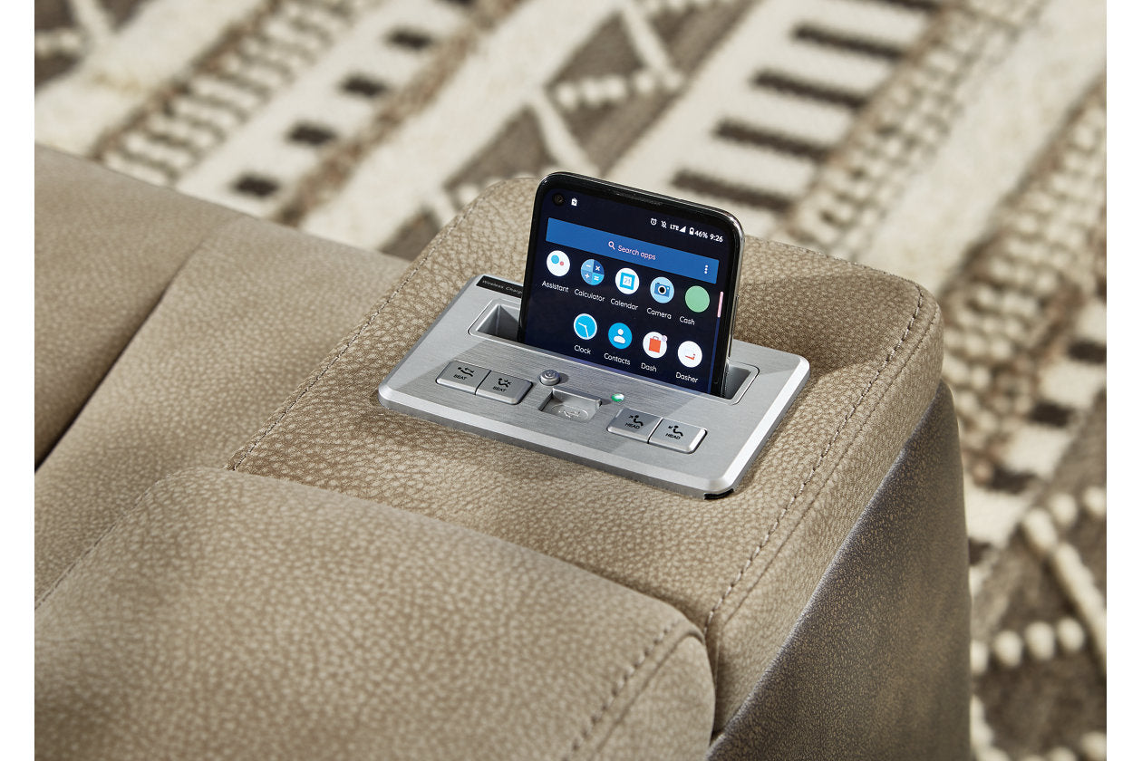 Next-Gen DuraPella Sand Power Reclining Sofa, Loveseat and Recliner -  Ashley - Luna Furniture