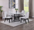 Hadley Black/White Faux Marble Top Round Dining Set from Crown Mark - Luna Furniture